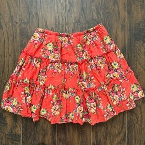 Cowgirl Justice Small Floral Ruffle Mini Skirt